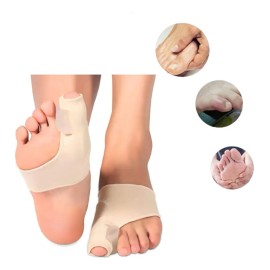 2 Corrector Ortopédico Juanete Dedo Del Pie Separador Valgus Color Piel Talla Mediana