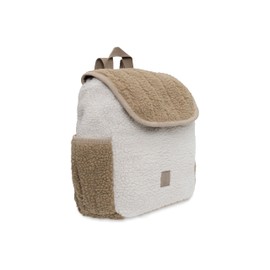 Jollein Kinderrucksack Colourblock Naturel - Kindergartenrucksack - Für Jungen und Mädchen - Teddytasche Mit Zwei Kontrastierenden Neutralen Farben