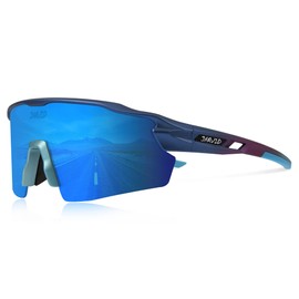 JARVID Polarized Cycling Glasses with 4 Interchangeable Lenses Sports Sunglasses Women Men Baseball Running Fishing Golf Driving