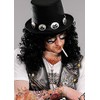 Magic Box Men Slash Style 80s Long Curly Black Wig