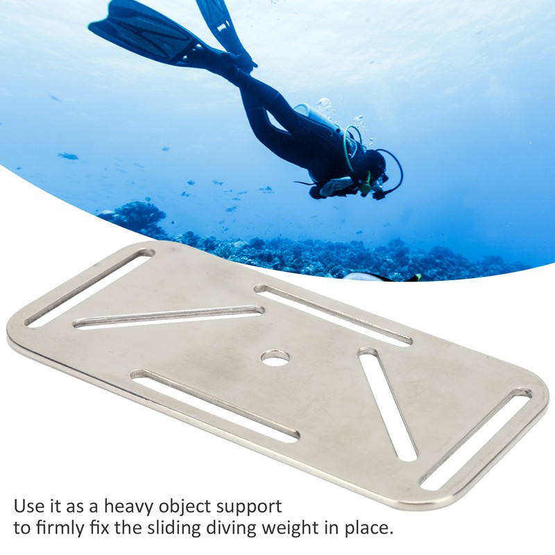 Diving Stainless Steel Weight Belt Keeper Buckle Adjustable Weight Webbing