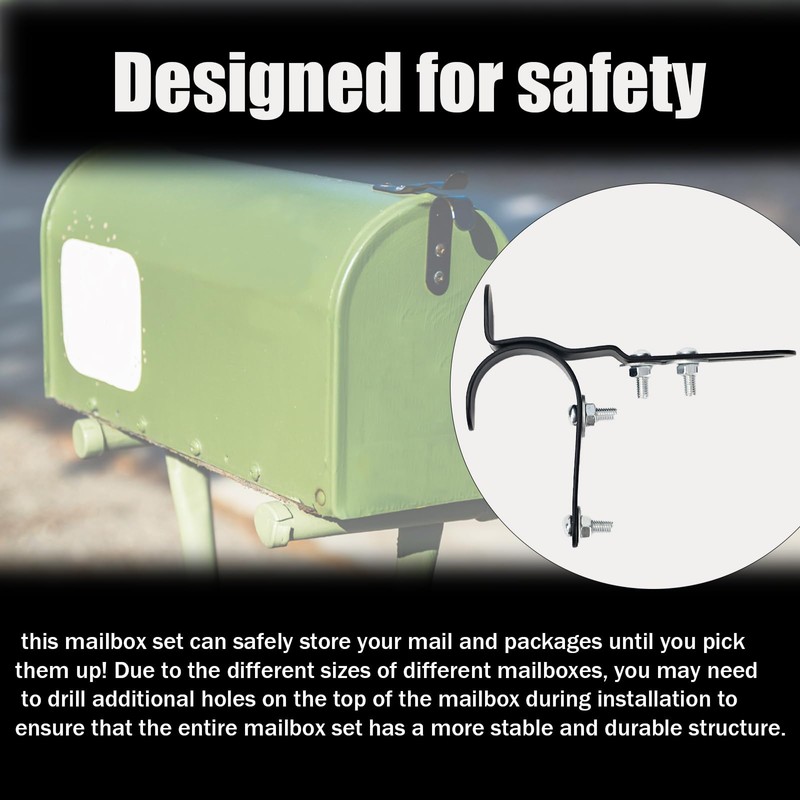 Mailbox Latch and Handle Kit, Thickened Metal Mailbox Door Replacement