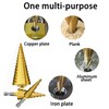 Fi18 3Pcs HSS Step Bits Set High Speed Steel Step