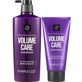 Mise-en-scène Mise en Scène Volume Care Purple Collagen Shampoo 680ml + Treatment 330ml, Fine and Weak Hair, 1 Set / 미쟝센 볼륨케어 퍼플콜라겐 샴푸 680ml+트리트먼트 330ml 가늘고 힘없는 모발, 1세트