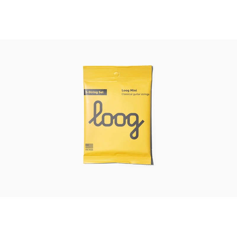 Loog Cuerdas de guitarra (plata, mini guitarra acústica)