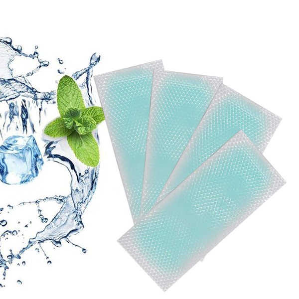 20 Sheets Fever Cooling Gel Patches, Cooling Forehead Strips Cooling Gel Sheet for Relieve Headache, Toothache Pain, Drowsiness, Fatigue, Refreshing, Sunstroke Blue