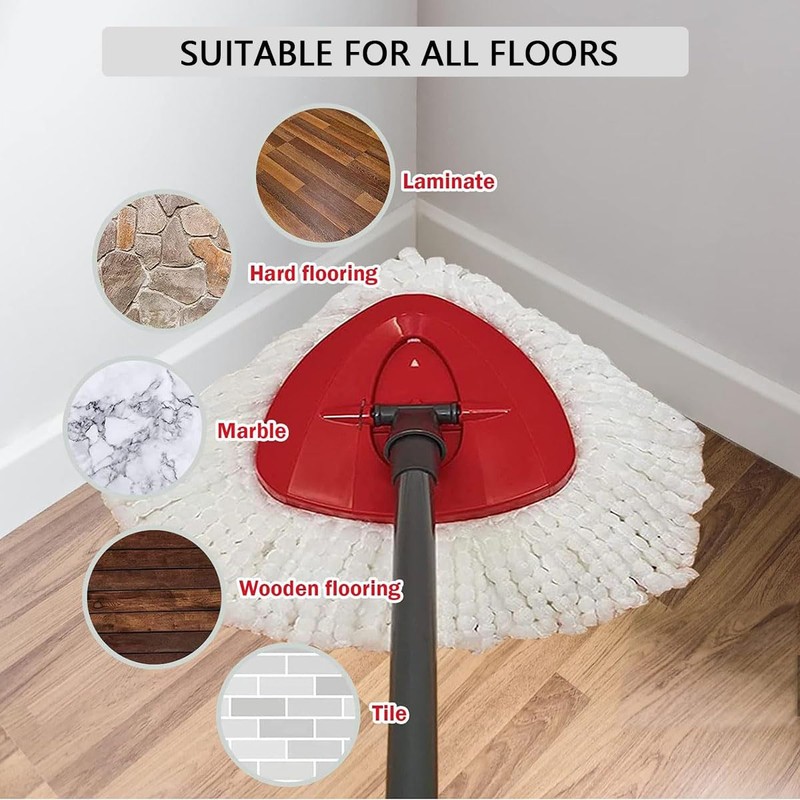 8-Pack Reusable Mop Head Replacement for O Cedar Easywring 1-Tank