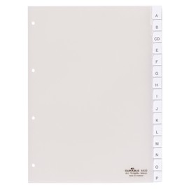 Durable 682219 Index Plastic with Blank Tabs 15 Parts Transparent