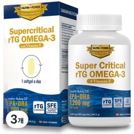 Nutri Power High-Concentration Supercritical Altige Omega-3 High Purity 1360mg 180 Capsules, 180 Tablets, 3 Pieces / 뉴트리파워 고함량 초임계 알티지 오메가3 고순도 1360mg 180캡슐, 180정, 3개