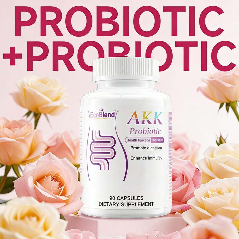 EcoBlend Probiotic 6 Strains AKK Formula for Gut Health, 90
