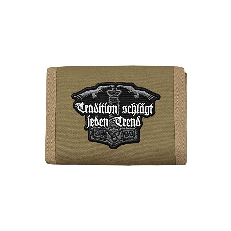 Purse with sew-on tradition beats every trend, olive, Unit size