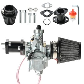 Generic VM22 26mm Carburetor for Intake Pipe Pit Dirt Bike 110cc 125cc 140ccCarburetor With 38mm Air Filter And 26mm Inlet Pipe (Black)