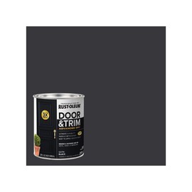 Rust-Oleum 369383 Advanced Dry Door & Trim Paint, Quart, Satin Black