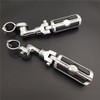 SMT-Chrome Short Angled Adjustable Peg Mounting Kit Skull Zombie Footrest