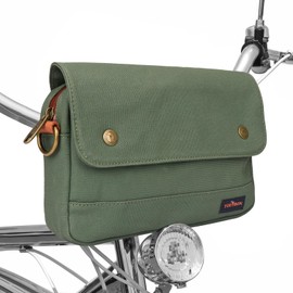 Tourbn TOURBON Waterproof Canvas Bicycle Pannier Bag Handlebar Bag Green