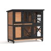 TIMHAKA 2 Story Rabbit Cage with Run, 47.3" Indoor &