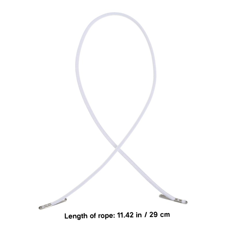 NUOBESTY Mask Lanyard with Elastic Cords 50pcs Metal Barbs Loop