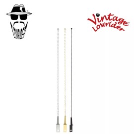 Original Lowrider Bike Twisted Antenna for Lowrider Bicycles (Chrome Gold Black) - Gold