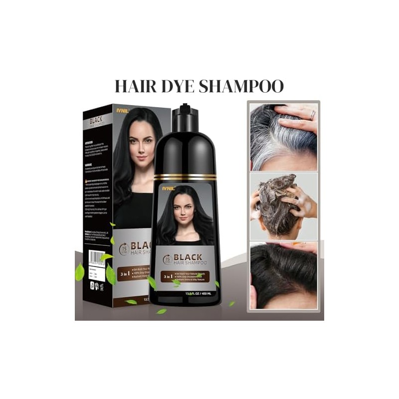 Ivnil- Cobertura completa de las canas nuestro champú para teñir