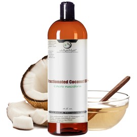 uh*Roh*Muh Premium Fractionated Coconut Oil, Lightweight Emollient Hydrating Moisturizer for Skin 100% Pure, Unscented for Hair&Skin Expeller Pressed Carrier Oil for Essential Oil(Net Wt:0.45kg/0.9lb)