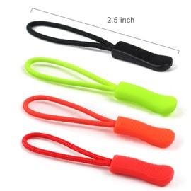 Red Snail 20PCS Zipper Pull - Bright Helper, Replacement, Nylon Pulls Tab for Backpacks