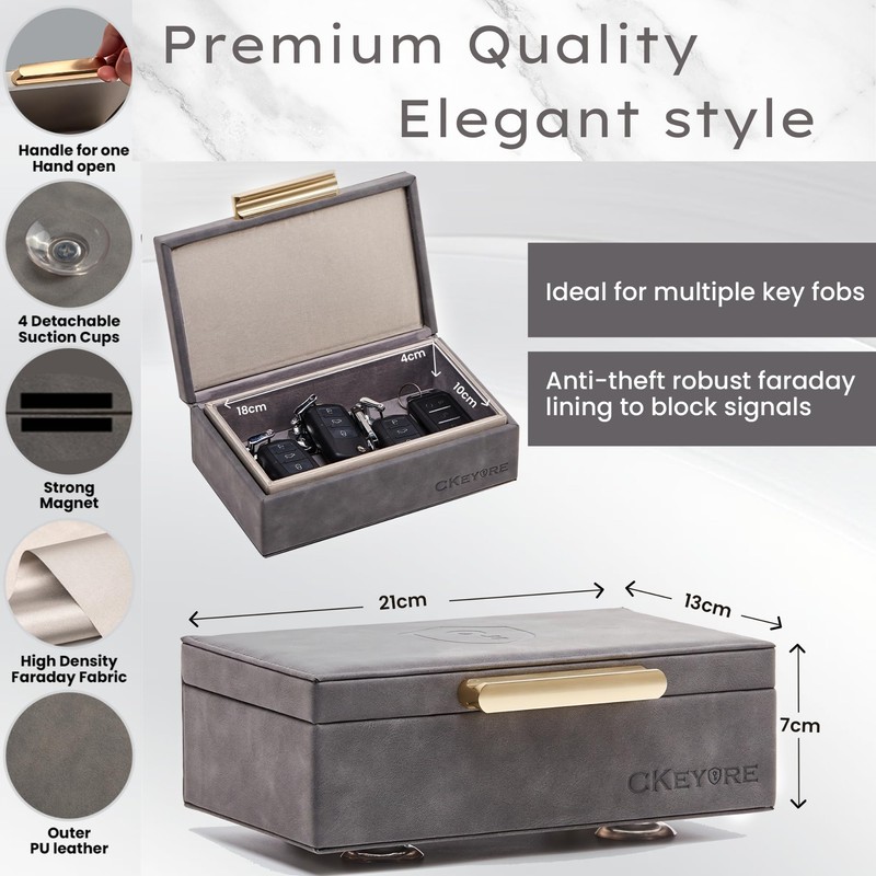 CKEYURE Key Box | Faraday Box for Car Keys |