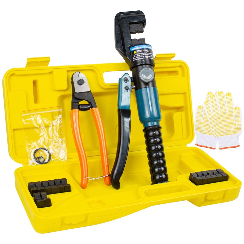 BLIKA 10 Ton Hydraulic Crimping Tool and Cable Cutter, Hydraulic