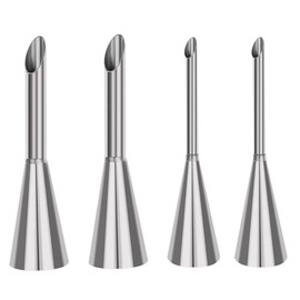 Tomedeks Pack of 4 doughnut filling, doughnut syringe for jam, filling nozzle for doughnuts, reusable, for cupcake puff filling with creamy jam