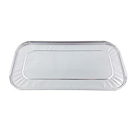 Aluminum Foil Lid For Third-Size 1/3 Steam Table Foil Pan - Disposable Foil Lid Covers (Pack of 100)