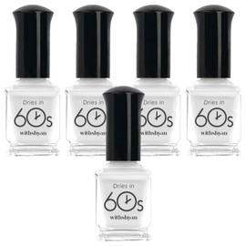 With Shan 60 second nail polish, M60 white, 9ml, 5 pcs / 위드샨 60초 매니큐어, M60화이트, 9ml, 5개