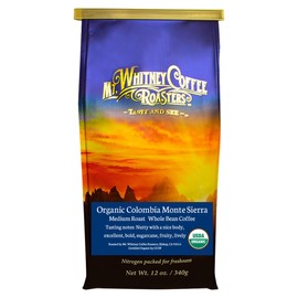 Mt. Whitney Colombia Monte Sierra Organic Coffee (Whole Bean, 12 Oz)