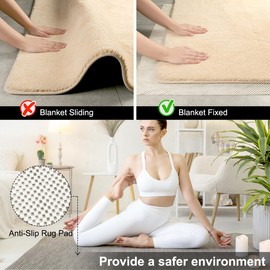 FACIACC Anti Slip Rug Underlay Thick, 80X150 CM Multipurpose Non Slip Mat, PVC Cuttable Anti Slip Mat, Rug Drawer Pad for Drawers Carpet Antislip Liner, Used on Hard Smooth Floors
