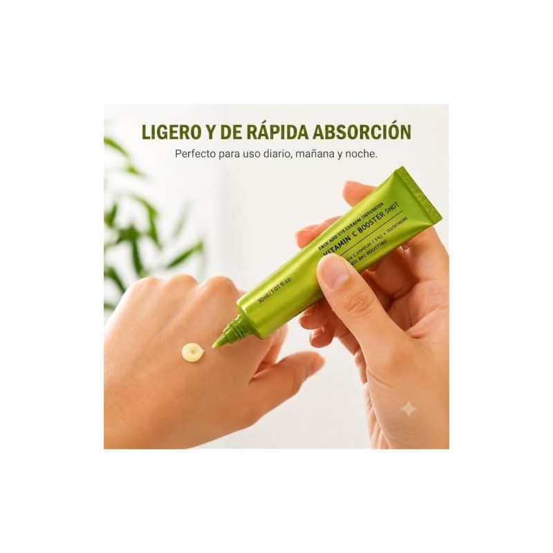Sérum Facial Brillo y Antiarrugas,Vitamina C con Glutatión y Vitamina