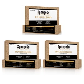 SpongeCo - Dry Cleaning Soot Eraser Sponge - Pet Hair, Smoke, Soot, Dust and Dirt Remover - 3x6x1.5 (3 Pack)