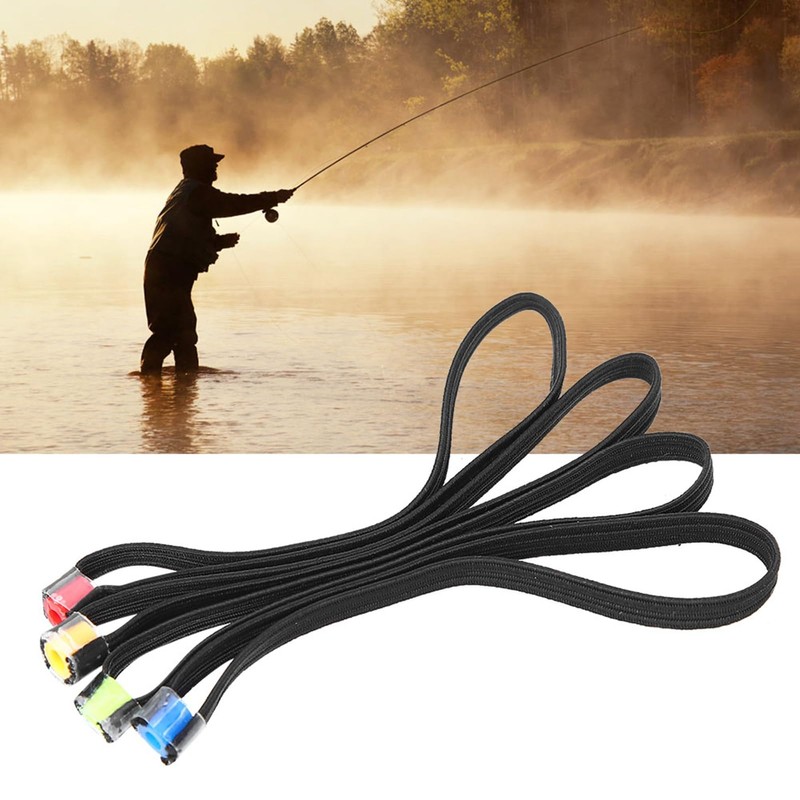 4PCS Fishing Tippet Ring Elastic Fabric Fishing Tippet Spool Ring