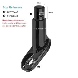 BSSOK Bike Trailer Hitch Connector, Cycling Adapter Accessories for Children's Trailers, Cargo and Pet Bicycle Trailers