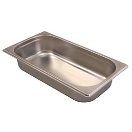 CHEF-HUB Stainless Steel Third Size 1/3 Gastronorm Hotel Pan, Food Container, 65 MM Dip, Capacity 2.5 L, Pack of 3