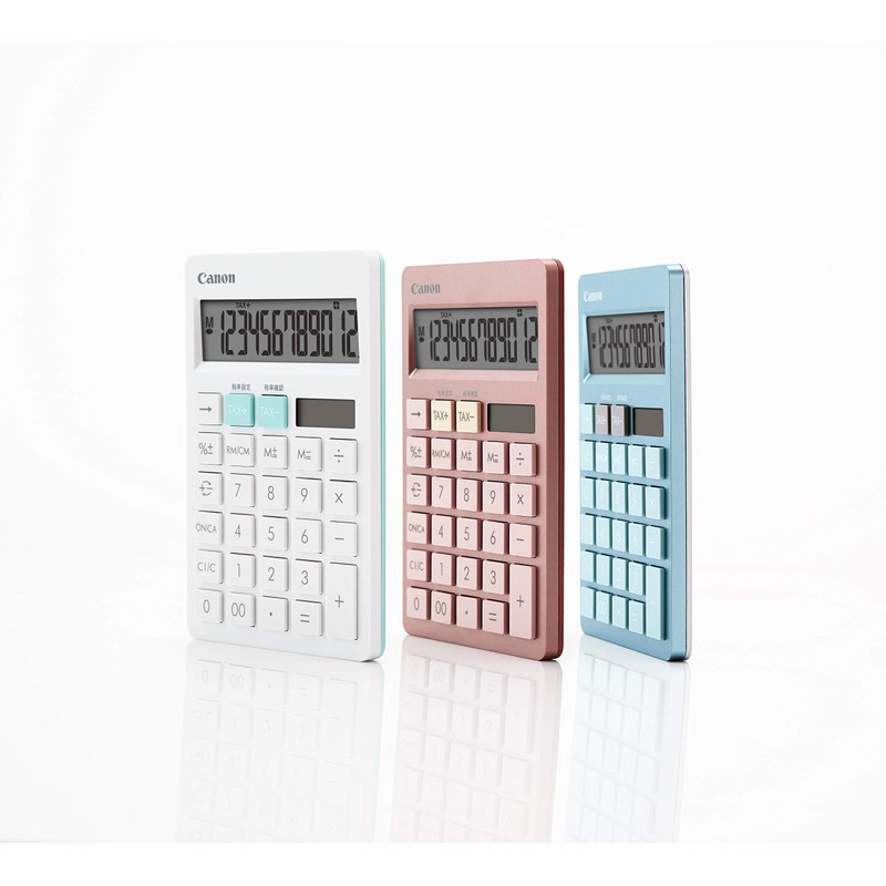 Canon HS-1200TC-WH Stylish Design Calculator, Antibacterial Specification, White (12 Digit