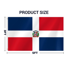 Dominica Flag 3x5 Ft Dominican Flag for Party Parades Sports Events Patriotic Holidays Outdoor Indoor Decorations
