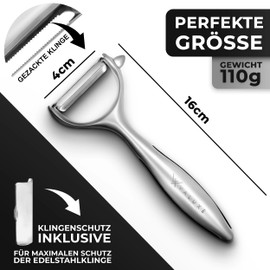 VALUXE® Peeler with Sharp Stainless Steel Blade Serrated & Non-Slip Handle - Handy Y Vegetable Peeler for Precise Peeling - Innovative Potato Peeler, Asparagus Peeler, Universal Peeler