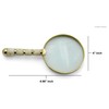 Meridian Nauticals Solid Brass Mother of Pearl 10X Magnifier, Handheld