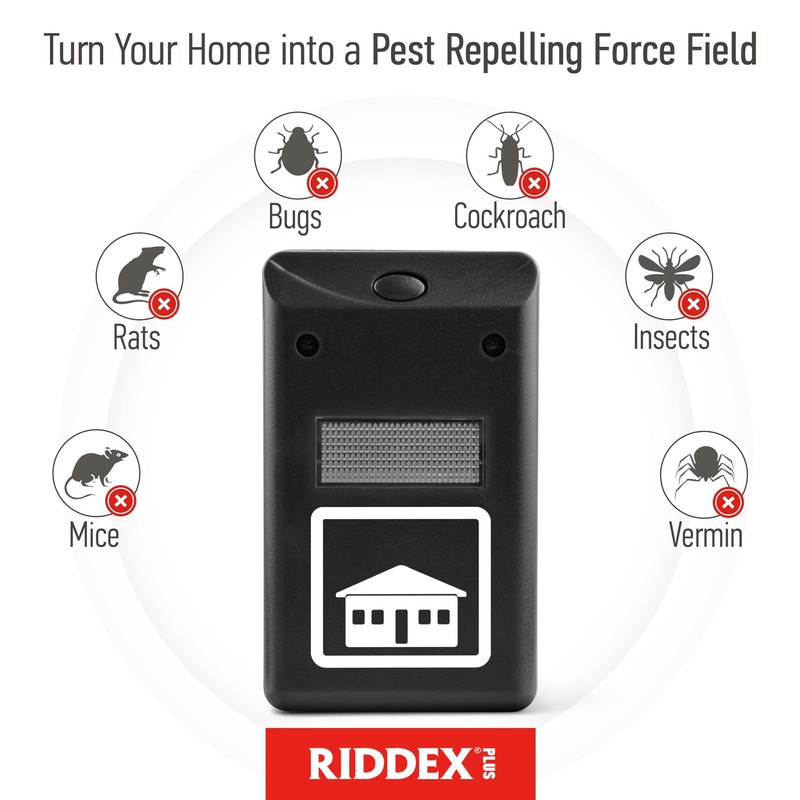 RIDDEX Plus Insect Repellent - Plug in, Mouse Deterrent -