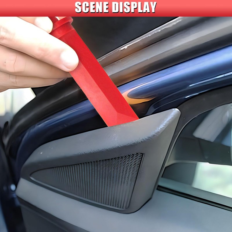Tuxihapp 4PCS Plastic Chisel Scraper Set, Non-Marring Plastic Scraper Tool