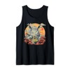 Rhino Eating Ramen Japanese Noodles Rhino Ramen Bowl Sunset Tank