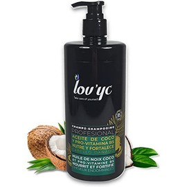 Lov'yc Hair Shampoo Professional with Coconut Oil Nourish and Repair Damaged Hair 25.3 Fl Oz