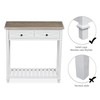 kinbor Entryway Table - White Console Table with 2 Drawers,