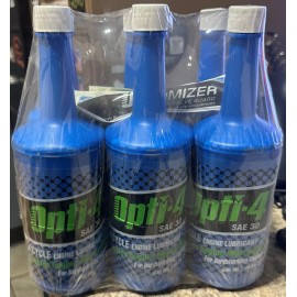 Opti-4 43024 SAE 30 20 FL. OZ (600 ML) 4-Cycle Engine Lubricant Bottle, 6-Pack