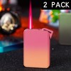 SPIDHYOY 2 Pack Pink Yellow Metal Torch Lighter Cool,Jet Flame