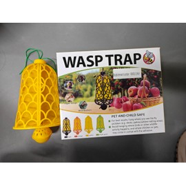 2 Pack 2025 Wasp Traps Outdoor Hanging Sticky Carpenter Bee and Hornet Catcher Yellow Jacket Trap 8 Sticky Boards (Yellow)