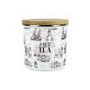 Purely Home Asian Scenes Mint Tea Canister - White Metal